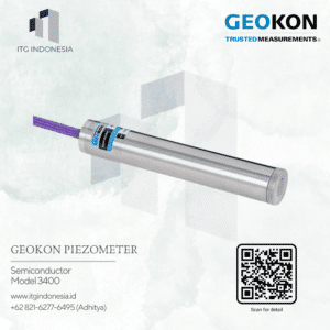 Geokon Piezometer Semiconductor Model 3400 untuk monitoring tekanan air dan tekanan pori