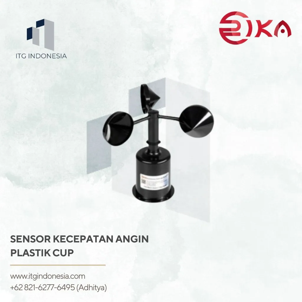 Sensor Kecepatan Angin Plastik Cup Anemometer Rika RK100-02