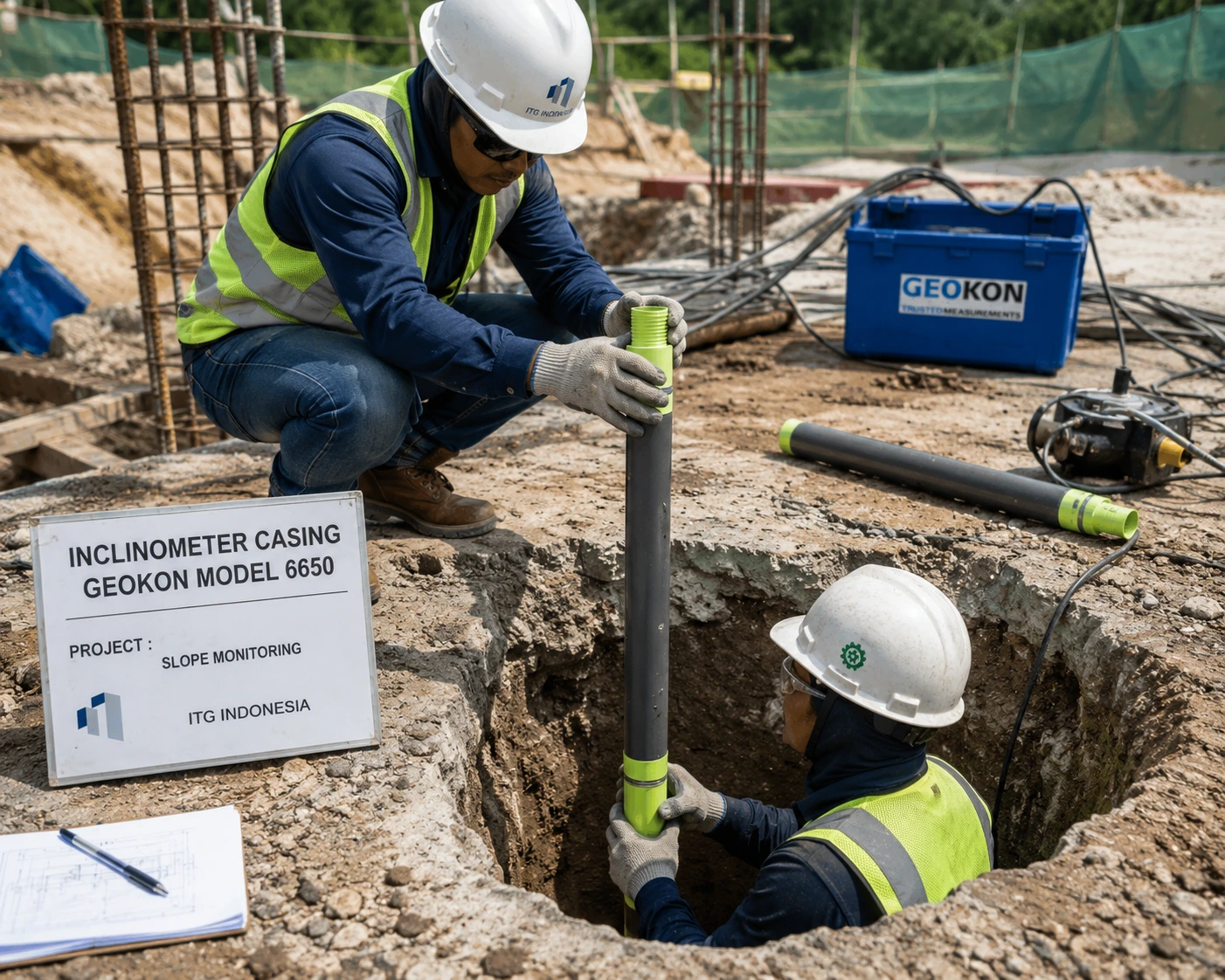 Inclinometer Casing Geokon Model 6650 untuk monitoring pergerakan tanah