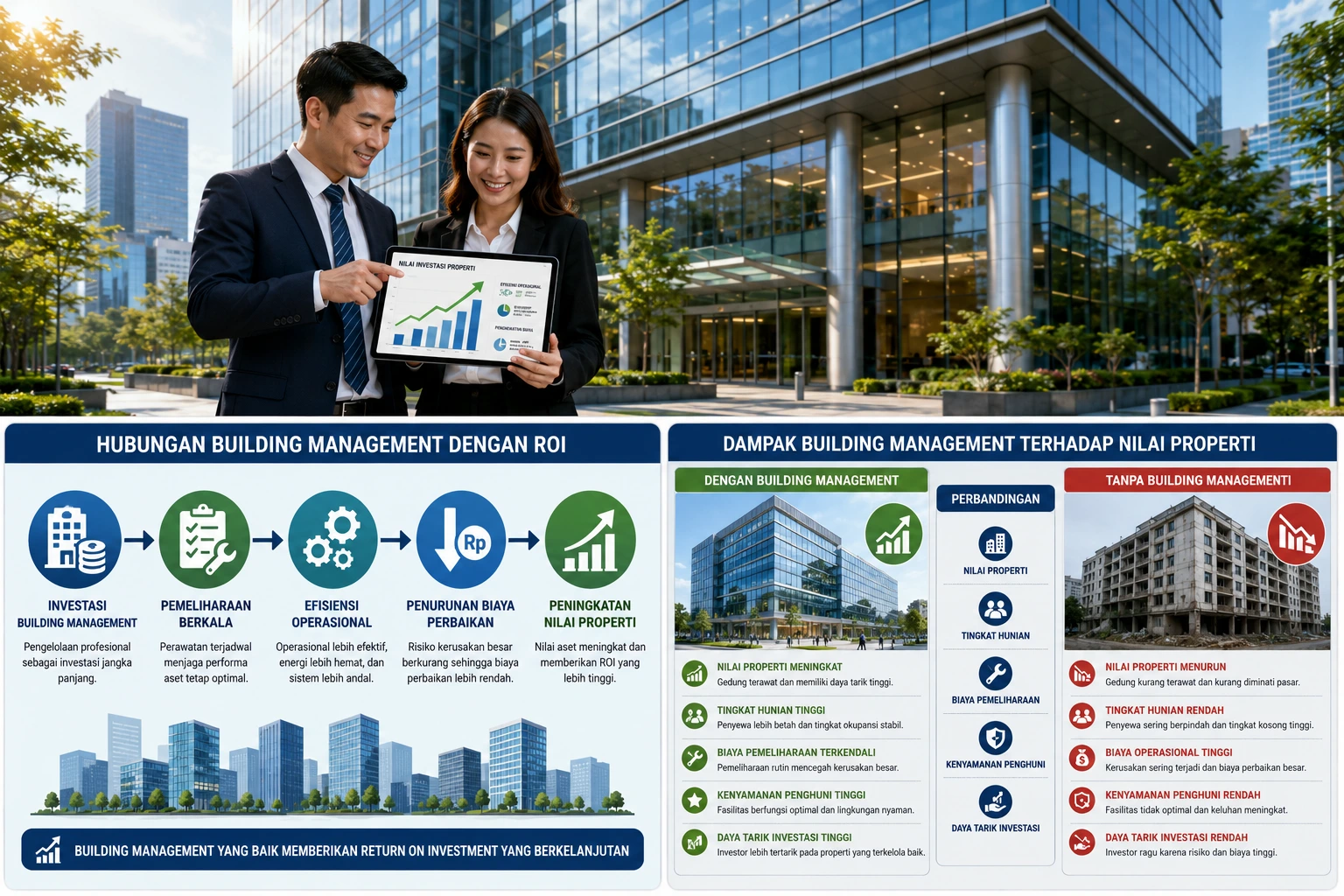 Building Management Gedung Komersial sebagai investasi jangka panjang untuk meningkatkan nilai properti.
