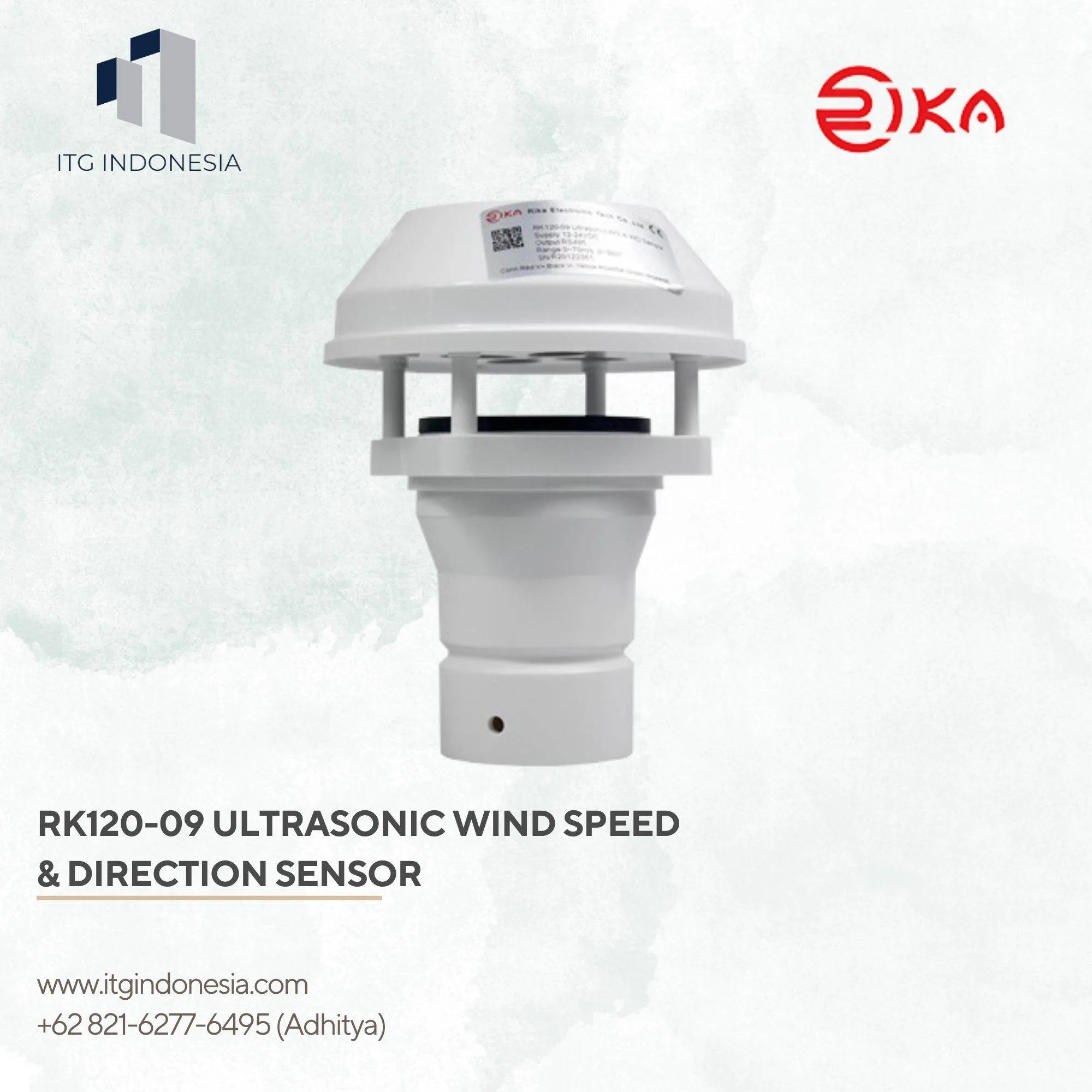 RIKA RK120 09 Ultrasonic Wind Speed Direction Sensor.jpg - ITG Indonesia