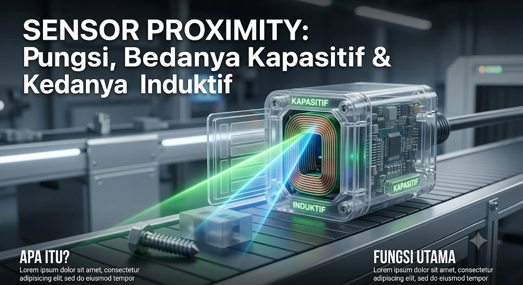 Perbandingan Sensor Proximity kapasitif dan induktif berdasarkan fungsi, cara kerja, dan aplikasi industri.