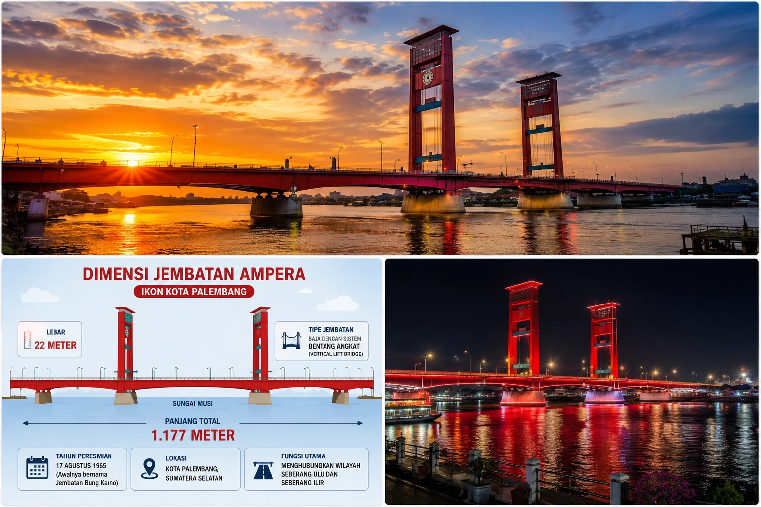 Panjang Jembatan Ampera