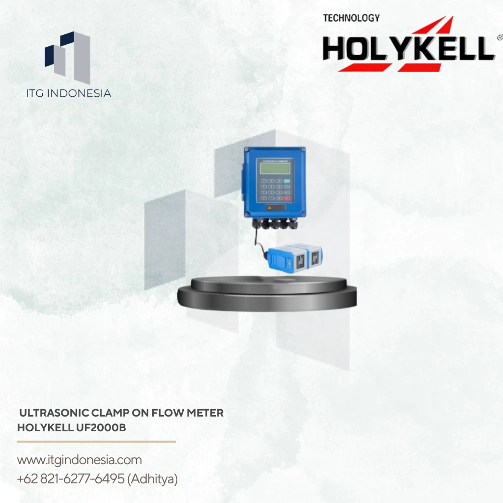 Ultrasonic Clamp On Flow Meter Holykell UF2000B untuk pengukuran aliran cairan