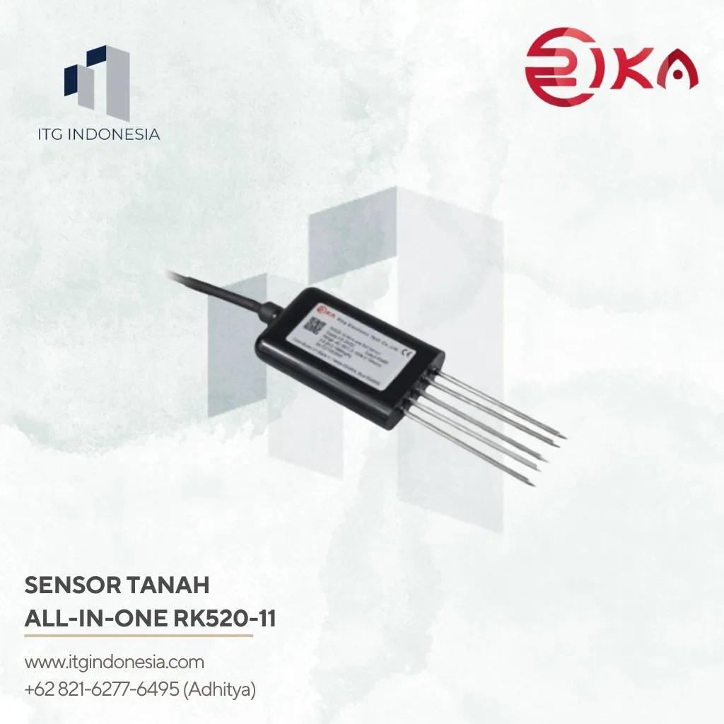 Sensor Tanah All-in-One untuk Monitoring Kondisi Tanah Rika RK520-11