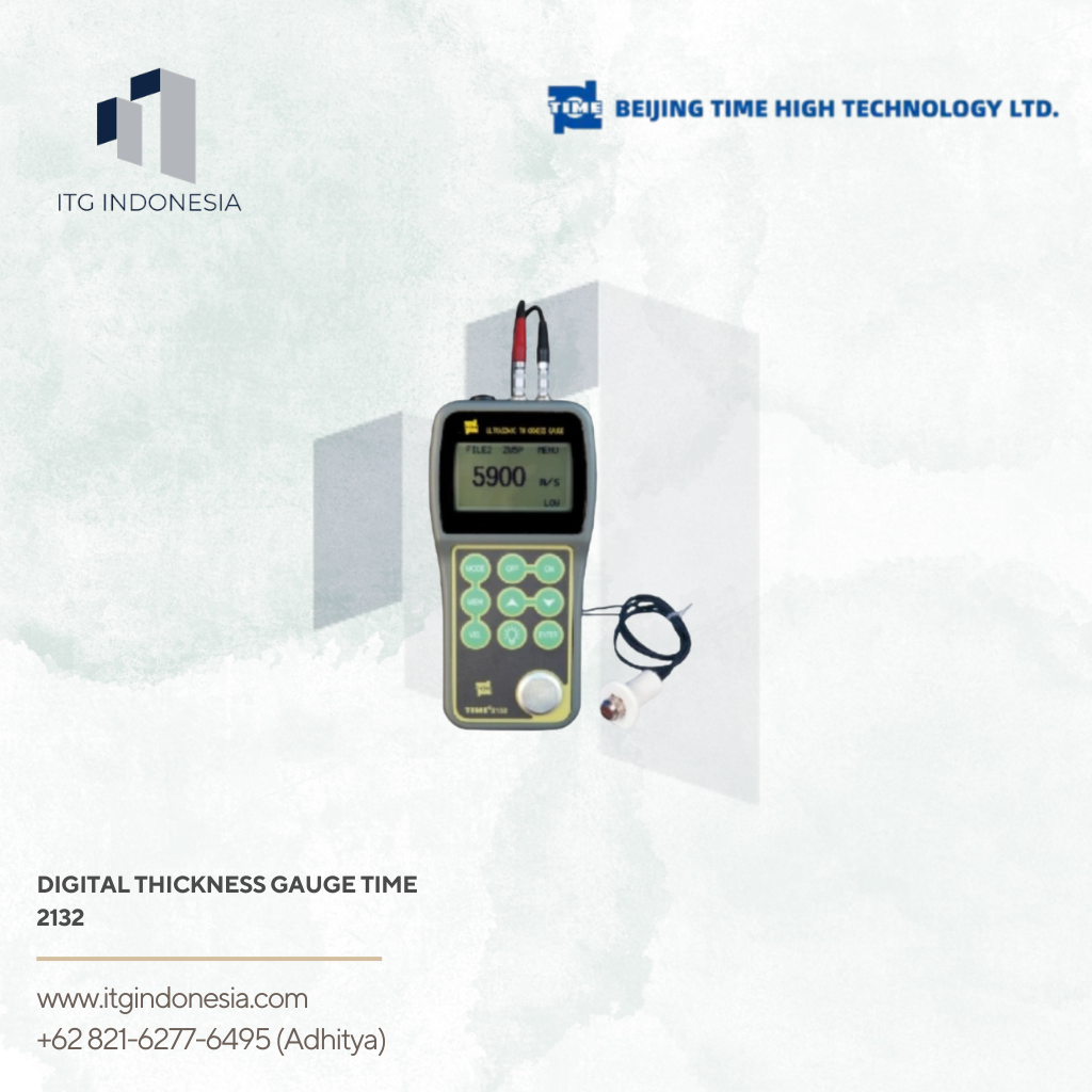 Digital Thickness Gauge TIME 2132 untuk pengukuran ketebalan material suhu tinggi