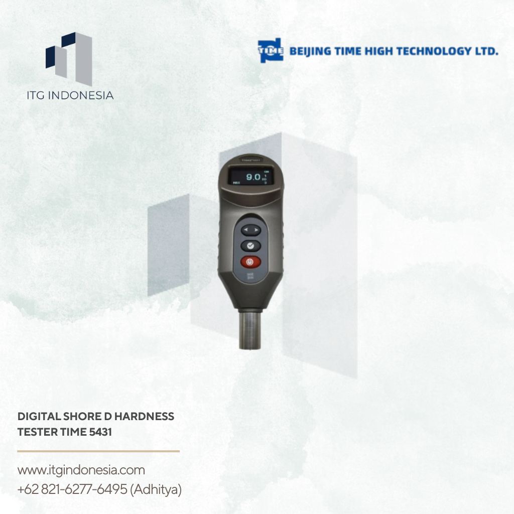 Digital Shore D Hardness Tester TIME 5431 untuk uji kekerasan plastik keras