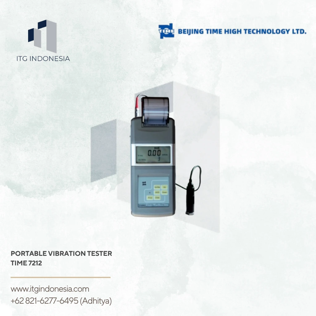 Portable Vibration Tester TIME 7212 untuk monitoring getaran mesin industri