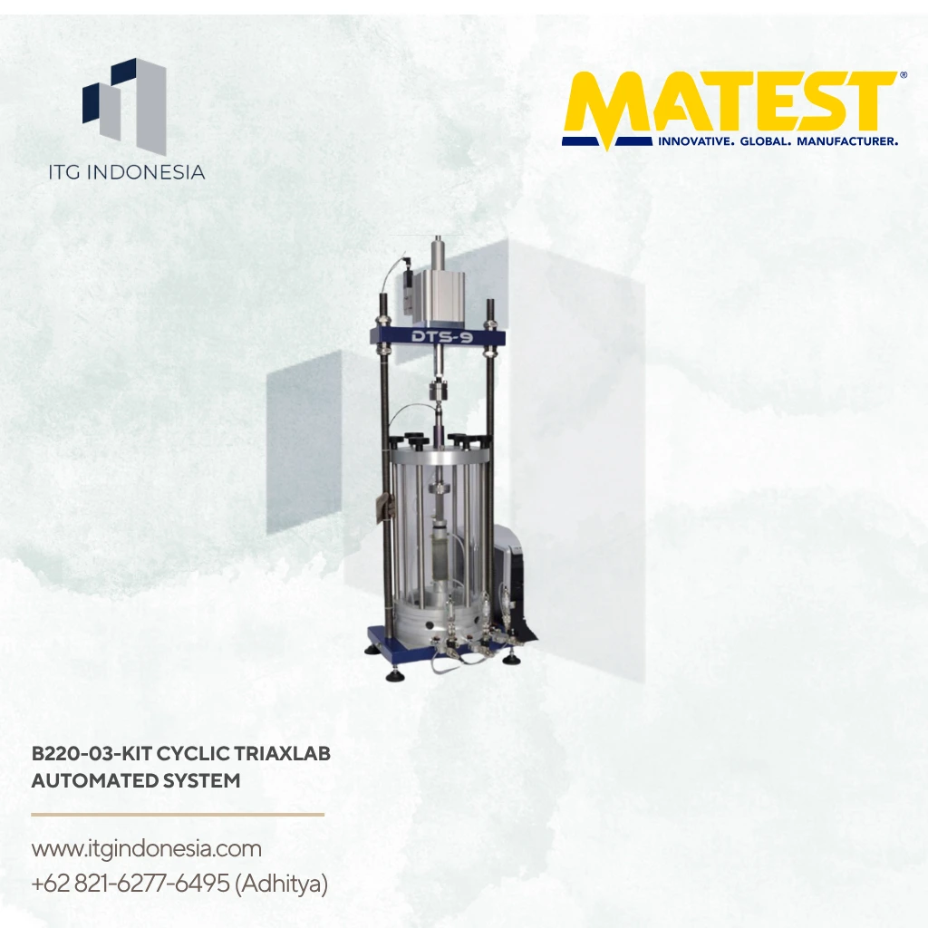 Cyclic TriaxLab Automated System Matest B220-03-KIT untuk uji triaxial dinamis
