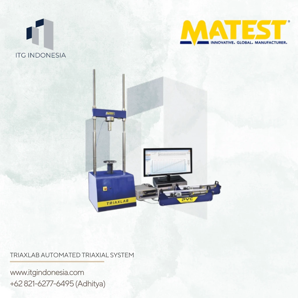 TriaxLab Automated Triaxial System untuk pengujian triaxial tanah
