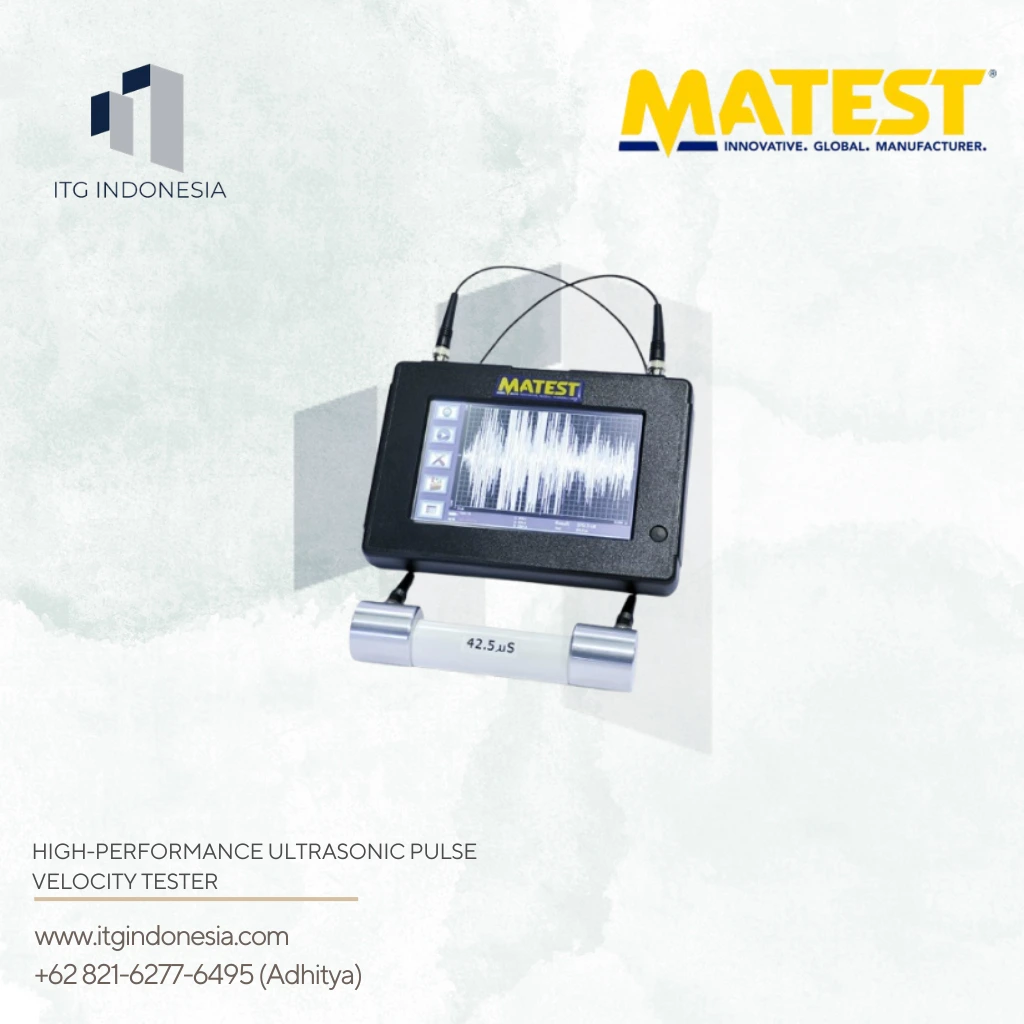 High-Performance Ultrasonic Pulse Velocity Tester untuk pengujian beton