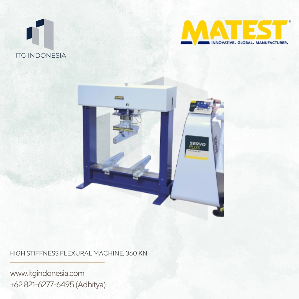 High Stiffness Flexural Machine 360 kN untuk pengujian lentur beton
