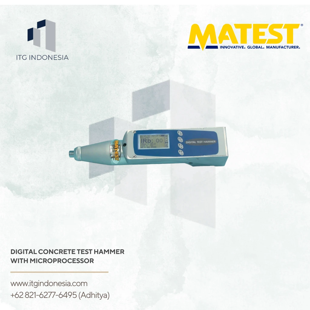 C386N Digital Concrete Test Hammer dengan microprocessor untuk pengujian beton
