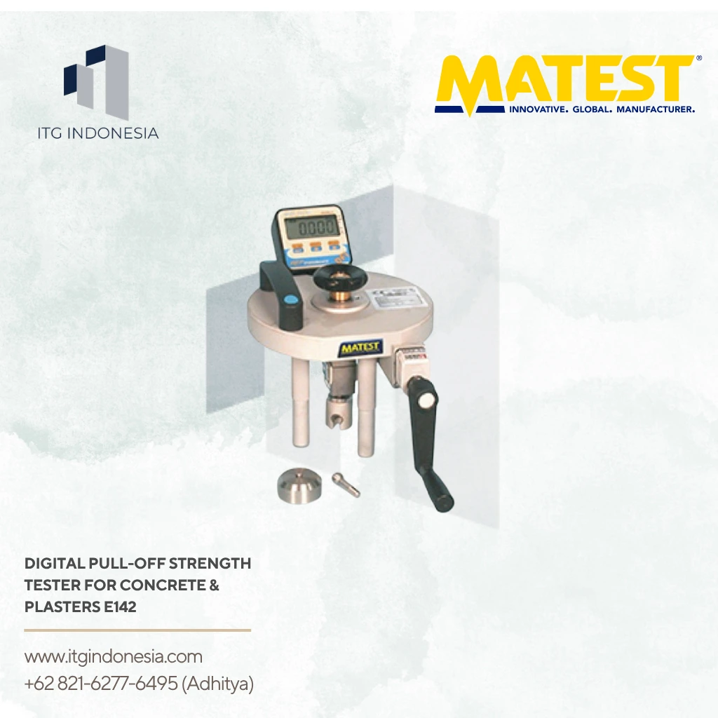 Digital Pull-Off Strength Tester E142 untuk pengujian adhesi beton dan plaster