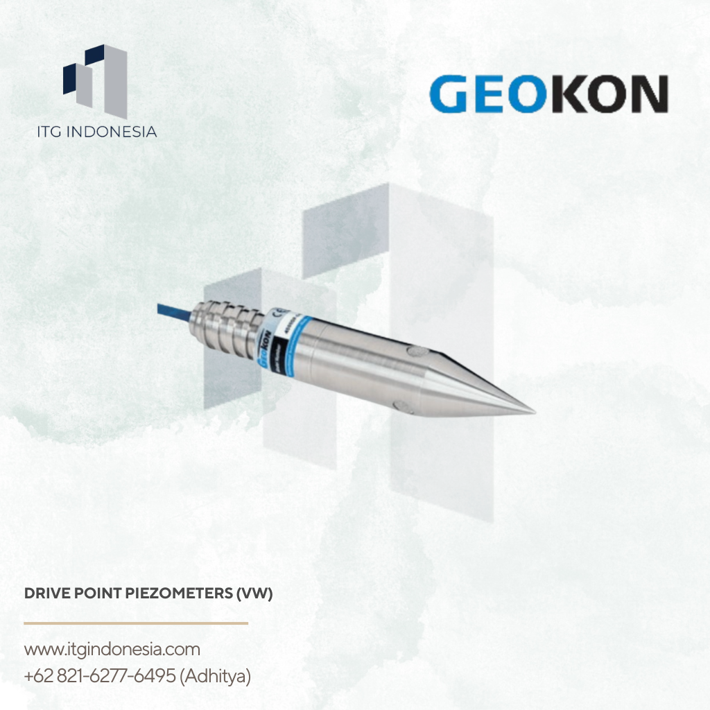 Drive Point Piezometers VW 4500DP untuk monitoring tekanan air pori