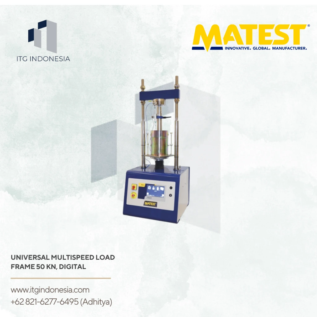 Multispeed Load Frame 50 kN Digital Matest S215A untuk pengujian material