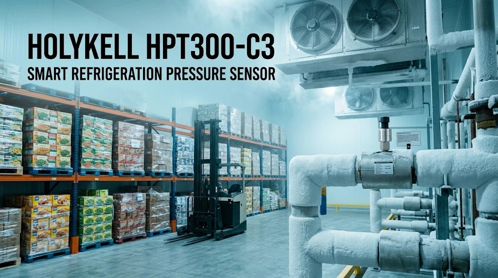 Holykell HPT300-C3 sensor tekanan HVAC pada sistem refrigerasi cold storage modern