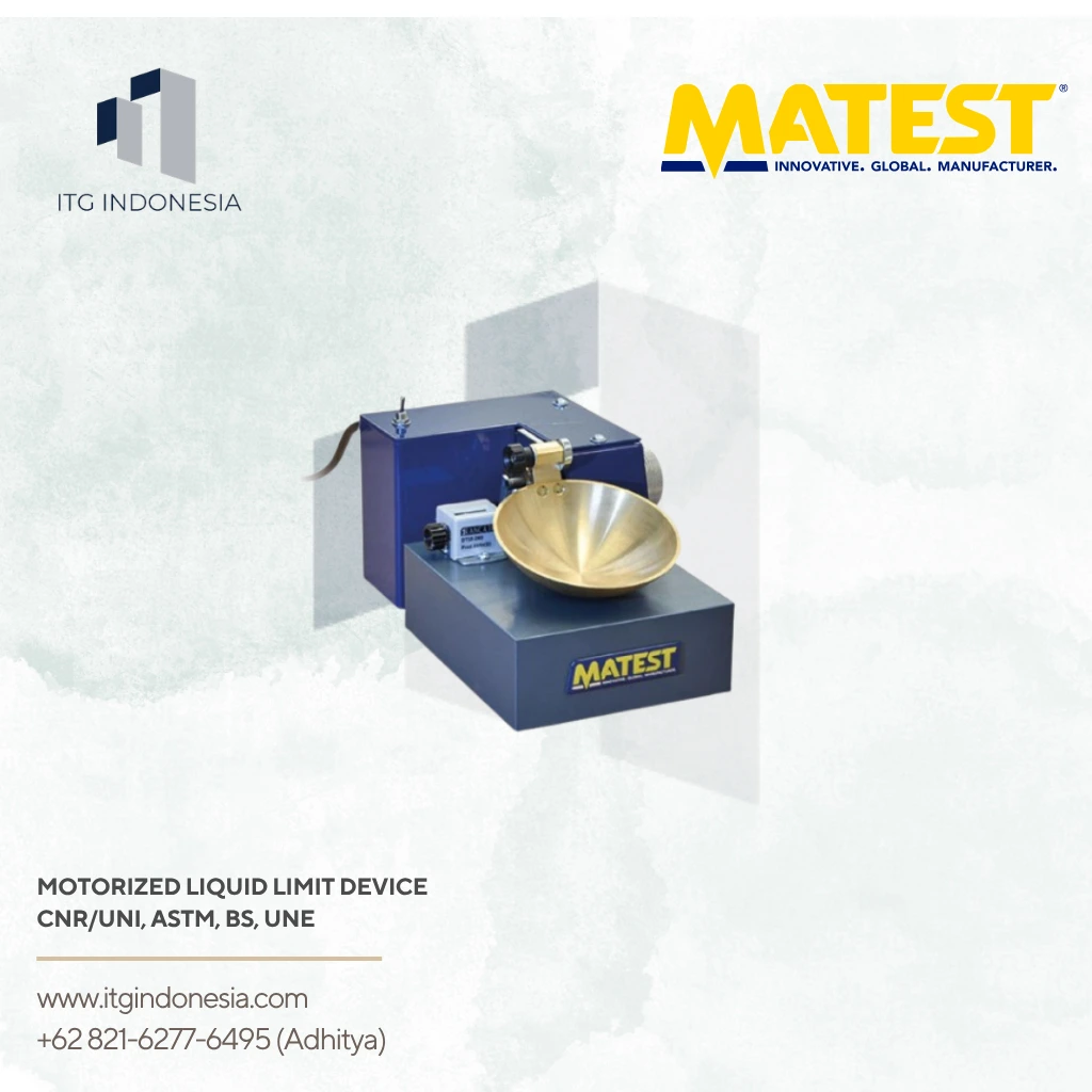 Motorized Liquid Limit Device Matest S172N untuk pengujian batas cair tanah
